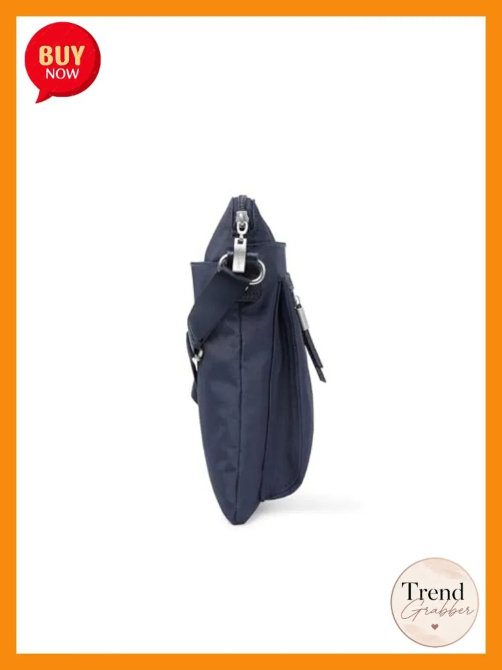 Removable RFID Wristlet Crossbody Bag with Water-Resistant Nylon